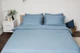 Комплект постельного белья Moon&Star Полуторный Евро 160х220 см Ultramarine Satin Stripe (MS-820002964) - изображение 1