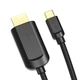 Кабель Type-C на HDMI конвертер перехідник Vention on-screen cable (1.5м, 4K 30Hz). Black - зображення 2