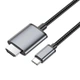 Кабель Type-C на HDMI конвертер перехідник HOCO HD on-screen cable (2м, 4K 30Hz). Black - зображення 4