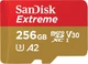 Карта памяти MicroSDXC 256GB C10 SanDisk Extreme V30 U3 R190/W130MB/s + SD (SDSQXAV-256G-GN6MA) - изображение 1