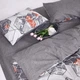 Простынь без резинки Бязь Gray marble 180*220 см Серый - изображение 3