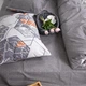 Простынь без резинки Бязь Gray marble 180*220 см Серый - изображение 4