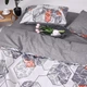 Простынь без резинки Бязь Gray marble 180*220 см Серый - изображение 6