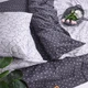 Простынь на резинке Бязь White leaves Серый 200*220 высота 25 см - изображение 8