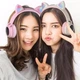 Наушники беспроводные Hoco W27 Cat Ear Wireless Headphones Pink\Grey - изображение 2