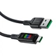 Кабель Acefast C7-04 с дисплеем USB to Type-C, 60W, 3A, 1.2m, black - изображение 3