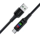 Кабель Acefast C7-04 с дисплеем USB to Type-C, 60W, 3A, 1.2m, black - изображение 2