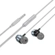 Наушники Hoco Power metal universal earphones with microphone M122 серые - изображение 3