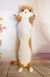 Мягкая игрушка кот длинный 70 см Рыжий подушка обнимашка серия "кот батон" - изображение 1