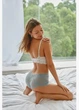 Жіночі мереживні трусики шортики Perfect Summer FINETOO 1255-48 Сіро-блакитний XL (48) - зображення 4