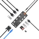 Перехідник HUB WIWU Cyber hub CB012 12 in 1 Grey - зображення 1
