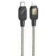 Кабель hoco. U124 Stone Type-C to Lightning PD 27W (1.2м) Fast Charging із кристалічного силікону з функцією Smart Power Off Black - зображення 2