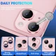 Захисне скло Metal Classic на камеру (в упак.) для Apple iPhone 15 (6.1") / 15 Plus (6.7") Рожевий / Pink - зображення 5