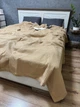 Покривало плед Вафельне Євро 220х240 см Бавовняне Пісочний - зображення 3