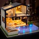 Кукольный дом BauTech Diy деревянный конструктор 3D Вилла и бассейном Черный (1013-852-00) - изображение 3