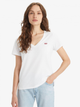 Koszulka damska bawełniana Levi's Perfect Vneck 85341-0002 XS Biała (5400816656500) - obraz 1