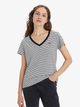 Футболка бавовняна жіноча Levi's Perfect Vneck 85341-0004 S Annalise Stripe (5400816653653) - зображення 1