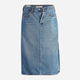 Spódnica ołówkowa damska jeansowa Levi's Side Slit Skirt A4711-0000 24 Niebieska (5401105466015) - obraz 7