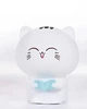 Детский силиконовый ночник светильник на аккумуляторе Light Cat "Котик с голубой книгой" белый - изображение 2