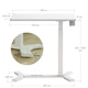 Приставной стол на колесах с регулировкой высоты RZTK Desk Compact White 700 х 400 мм - изображение 11