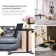 Приставной стол на колесах с регулировкой высоты RZTK Desk Compact Black 700 х 400 мм - изображение 9
