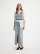 Юбка джинсовая длинная летняя прямая женская Levi's Ankle Column Skirt A7512-0000 25 Голубая (5401128874576) - изображение 3