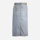 Юбка джинсовая длинная летняя прямая женская Levi's Ankle Column Skirt A7512-0000 25 Голубая (5401128874576) - изображение 7