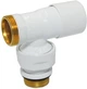 Кран отсекающий угловой Carlo Poletti Srl БЕЛЫЙ корпус+штуцер Ø1/2" х 24-19 FIRST (V140211EF) - изображение 3