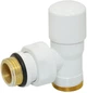 Кран отсекающий угловой Carlo Poletti Srl БЕЛЫЙ корпус+штуцер Ø1/2" х 24-19 FIRST (V140211EF) - изображение 4
