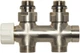 Вузол термостатичний Carlo Poletti Srl TWIN THERMO BRUSH SILVER прямий Ø1/2" Н x 3/4" EK 50 мм Cordivari (V37510JSB) - зображення 3