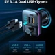 FM-трансмітер Модулятор C24 бездротовий Bluetooth 5.0 USB 3.1A Чорний - зображення 3