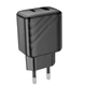 Адаптер сетевой HOCO Sunlight dual-port charger CS23A |1USB/1Type-C, 30W/3A, PD/QC| черный - изображение 6