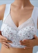 Эластичный топ с формованной кружевной чашкой на широких бретелях Flowers Comfortly No Brand 1271-44 Серо-голубой M (70) - изображение 5