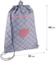 Сумка для взуття Kite Fluffy Heart 46x33 см Сіра (K24-601M-23) - зображення 4