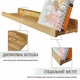 Полиці настінні, навісні для кухні, ванної, вітальні Wood Wedge U-форма 90х13.6х5,6 см Білий - зображення 5