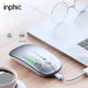 Мышь беспроводная INPHIC M1Pro с подключением USB 2.4ГГц + Bluetooth, аккумулятором, 2400 DPI, серебро - изображение 3