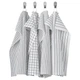 Рушник кухонний IKEA RINNIG білий/темно-сірий з малюнком 45x60 см 204.763.46 - зображення 1