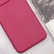 Чохол GETMAN Liquid Silk Full Camera для Motorola Moto E13 Бордовий / Marsala - изображение 4