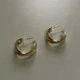 Серьги-полукольца гвоздики Honey Fashion Accessories золотистый (12-101) - изображение 4