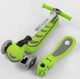 Самокат триколісний Т-07196 Best Scooter, з сидінням, складне алюмінієве кермо, 4 колеса PU зі світлом, d = 12 см - изображение 3