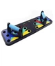 Доска для отжиманий упоры Foldable Push Up Board JT-006 14 в 1 универсальная Чёрная переносной портативный тренажер платформа для мышц рук грудных спины бицепса трицепса с ручками - изображение 2