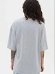 Футболка хлопковая оверсайз длинная женская Ray Oversize Unisex U0104W L/XL Серая (RAY2000000023724) - изображение 2