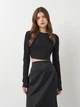 Топ женский NA-KD 1018-008591-0002 XL Черный (7325945449763) - изображение 1