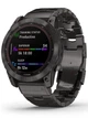 Титановые часы с фонарем и солнечной батареей Garmin Fenix 7Х Sapphire Solar DLC (010-02541-27) темно-серые с титановым ремешком - изображение 8