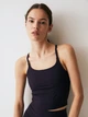 Спортивный топ для фитнеса женский H&M 061131730_plum M Темно-фиолетовый (6666000308528) - изображение 4