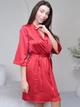 Халат женский больших размеров летний Leinle 1567 XL Красный (4821567650115) - изображение 3