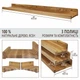 Полки на стену, настенные полки U-форма Set-3 90х10;12,8;15,5х5.6 Белый - изображение 3
