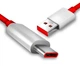 Кабель USB to Type-C до 65W 6.5A Warp Charge Super Vooc к OnePlus 2м Красный - изображение 5