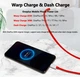Кабель USB to Type-C до 65W 6.5A Warp Charge Super Vooc к OnePlus 2м Красный - изображение 11