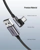Кабель UGREEN USB-A to Angled USB-C Huawei SuperCharge Cable 2m Dark Gray (60776) - зображення 2